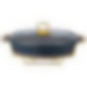 Мармит lefard Herbal со стеклянной крышкой 33 см 1600 мл на металл. подставке синий 