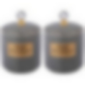 Набор банок с крышкой lefard Grain 2 шт. 12,5*8 см 250 мл серый 