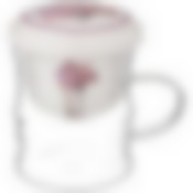 Кружка стеклянная с фарфоровым ситом 420 мл