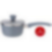 Ковшик agness Арктик антип. покр. ручка soft touch и стекл. крышкой 600 мл 12*6 см