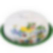 Блюдо для блинов с крышкой 23,8х23,8х9,7см  "Лесные ягоды с лимонами" LR