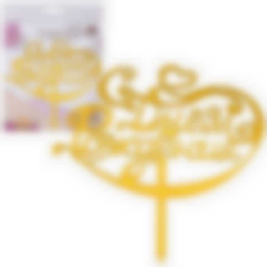 Топпер для украшения "С днем рождения". Размер 16,5х18 см NEW