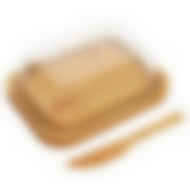 Масленка стекл 370мл с бамб/под с бамб/нож Studio TM Appetite, (BMR370)