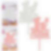 Топпер для украшения "1 годик". Размер 11х18 см. 2 цв NEW