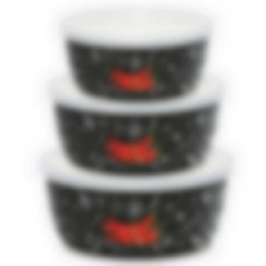 Набор мисок 3 предмета Chilli пластиковые крышки ТМ Appetite, 1DM47PL