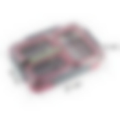 Ланч бокс 27.5*20*6 см (цвет розовый, зеленый, синий)