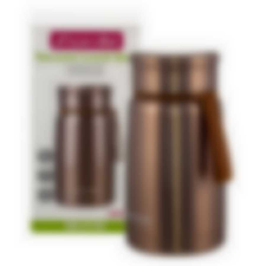 Термос пищевой 800 мл (цвет серый, золотой)