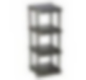 Полка в прихожую МАЛАЯ УНИВЕРСАЛ (4 секции)  Графитовый