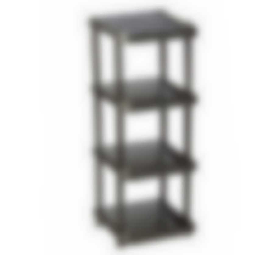 Полка в прихожую МАЛАЯ УНИВЕРСАЛ (4 секции)  Графитовый