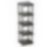 Полка в прихожую МАЛАЯ (5 секций)  Графитовый