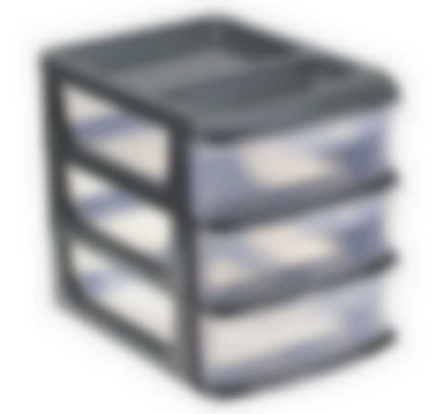 Универсальный бокс мини (3 секции)  Графитовый