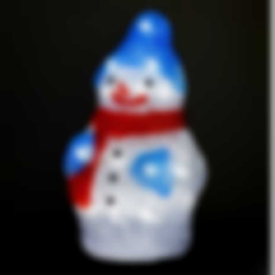 Фигура светодиодная из акрила "Снеговик 30LED"