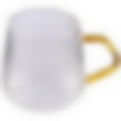 Кружка AROMA 435 мл из боросиликатного стекла с рельефным корпусом, с ручкой из цветного стекла