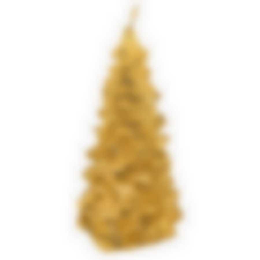 Свеча "Ёлочка" золотая 10,5 см (лак)