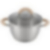 Кастрюля Fortuna, объем 1,8 л, из нерж стали с крышкой, матовый корпус, ручки с силиконом