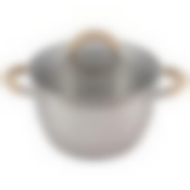 Кастрюля Fortuna, объем 2,5 л, из нерж стали с крышкой, матовый корпус, ручки с силиконом