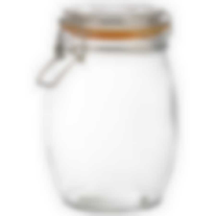 Банка стеклянная BRAVO, объем 1000 мл, с бугельным замком