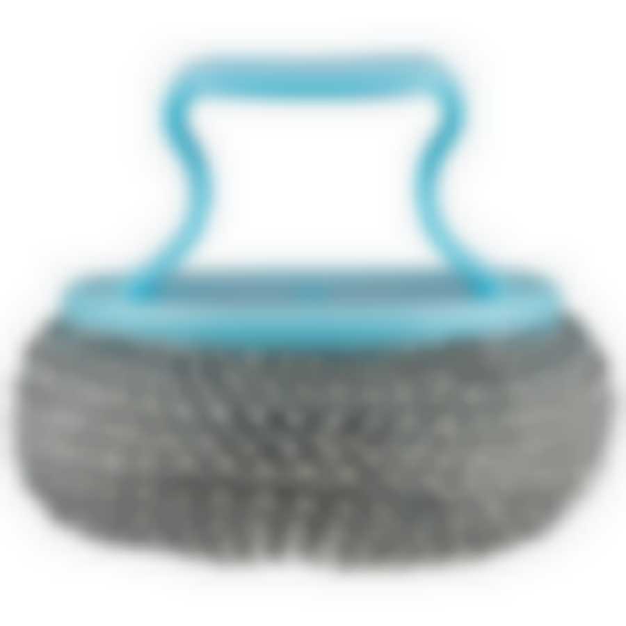 Губка для мытья посуды SM-06, с держателем (металл)