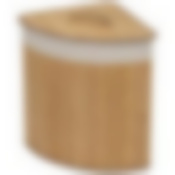 Корзина для белья угловая, бамбук, цвет: бежевый, размер: 35*35*50см