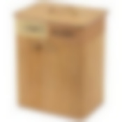 Корзина для белья, бамбук, 2 секции, цвет: натуральный, размер: 40*30*50 см