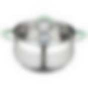 Кастрюля MENTOLO, 4,6 л, из нержавеющей стали с крышкой, ручки с силиконом