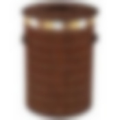 Корзина для белья, бамбук, цвет: тёмный, размер:34,5*50см