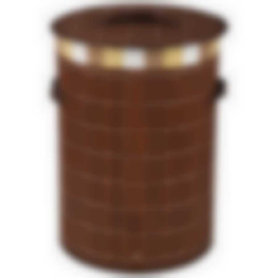 Корзина для белья, бамбук, цвет: тёмный, размер:34,5*50см