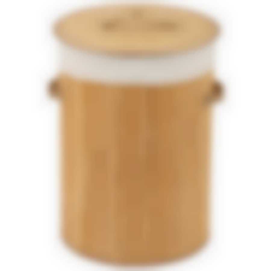 Корзина для белья, бамбук, цвет: светлый, размер:34,5*50см