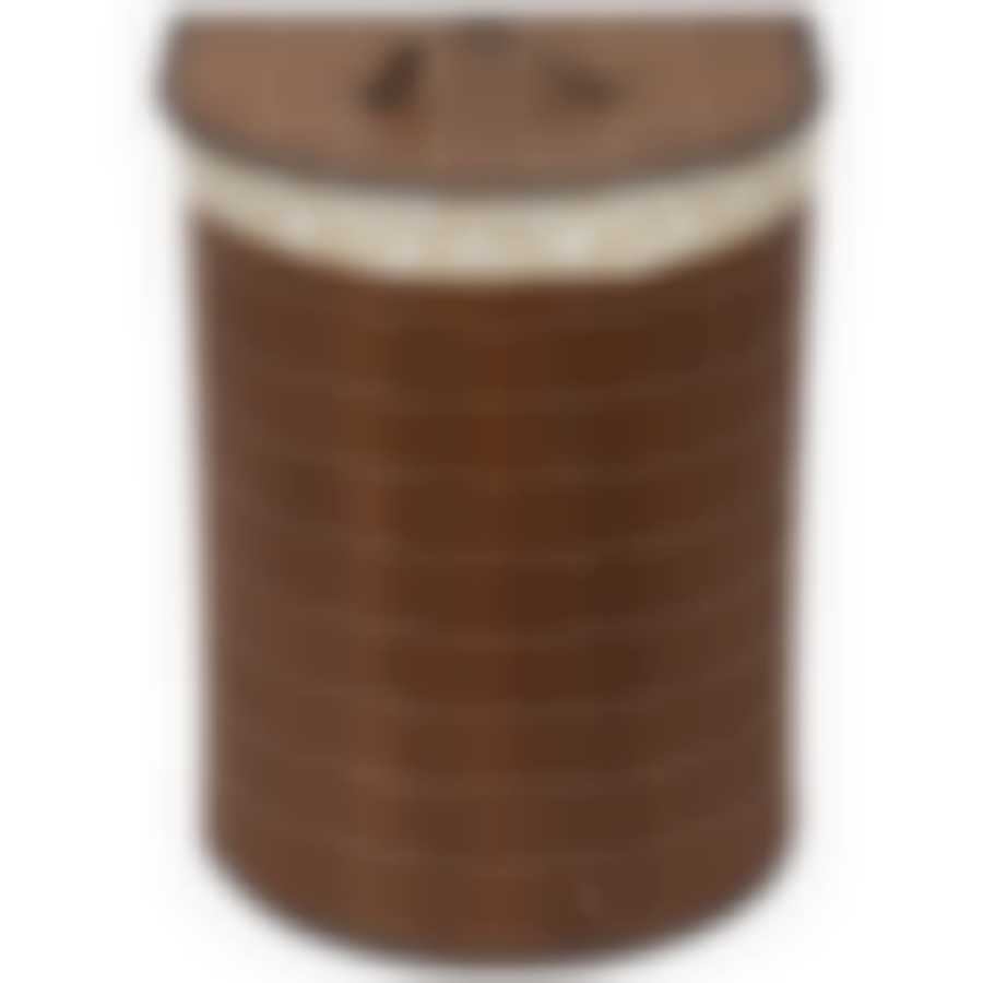 Корзина для белья, бамбук, цвет: тёмный, размер: 38*29*50см