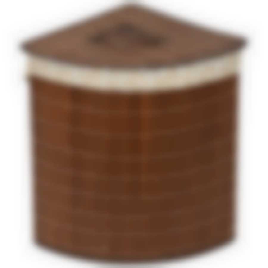 Корзина для белья, бамбук, цвет: тёмный, размер: 35*35*50см