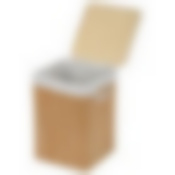 Бамбуковая корзина с ручками по бокам и откидной крышкой, размер: 35*35*50см