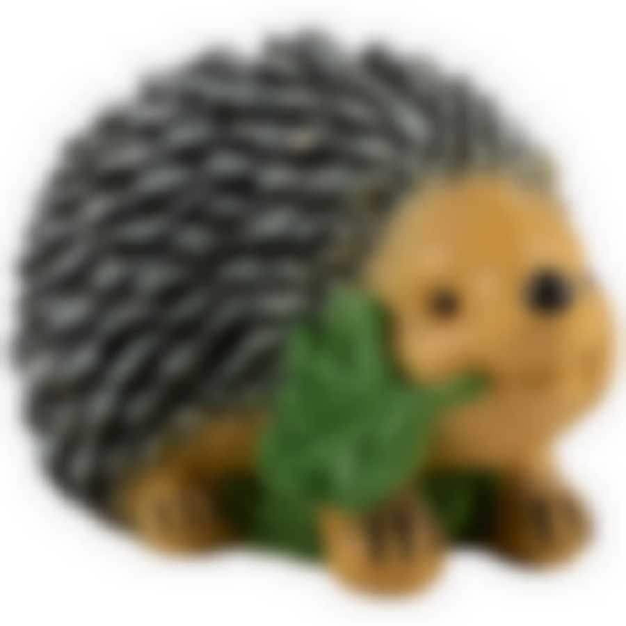 Фигурка садовая "Ёж большой с листом" 23х36х23 см