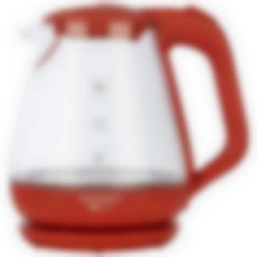 Чайник ENERGY E-205 (1,2 л)  стекло, пластик цвет красный