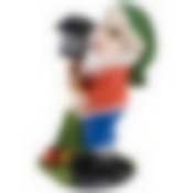 Фигурка садовая "Гном с фонарем и табличкой Привет" H-52см