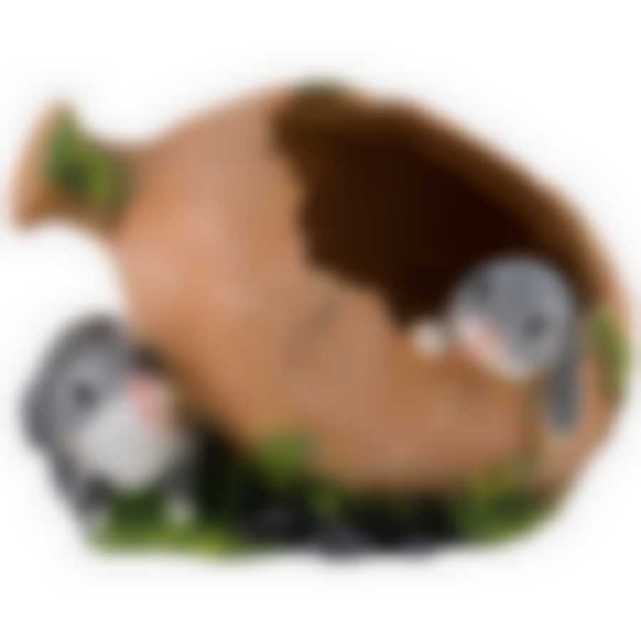 Кашпо "Амфора с зайцами" H-18см