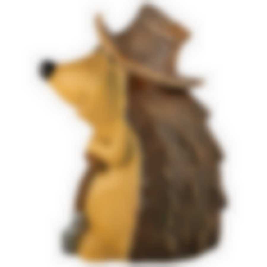 Фигурка садовая "Ежик в шляпе с лопатой" 40х22х30 см