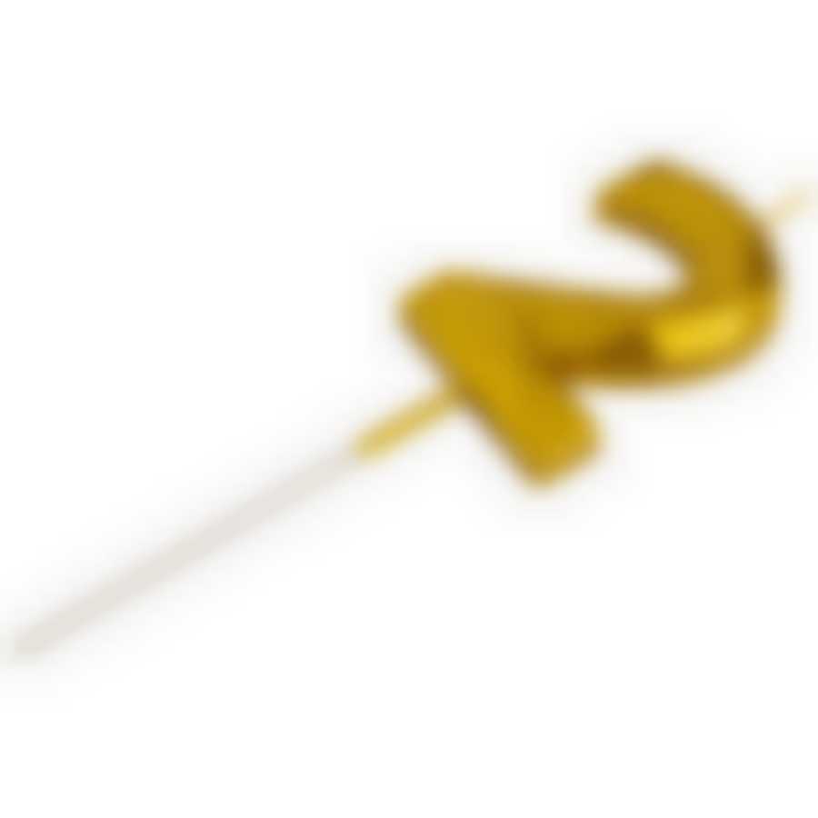 Свеча для торта, золото, цифра 2