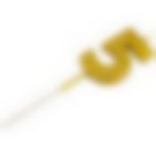 Свеча для торта, золото, цифра 5