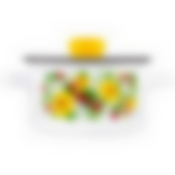 Кастрюля цилиндрическая 1,5л, белоснежная "Земляника"