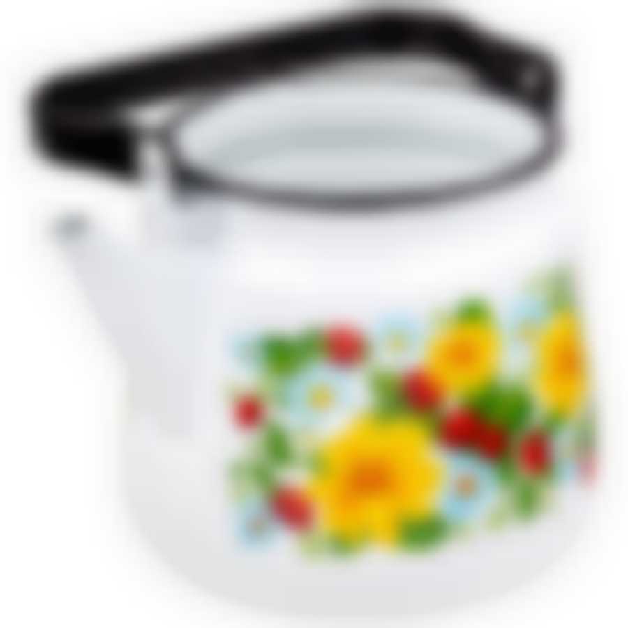 Чайник 3,5л, белоснежный "Земляника"