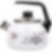 Чайник сферический со свистком 2л белоснежный "Весенний романс"