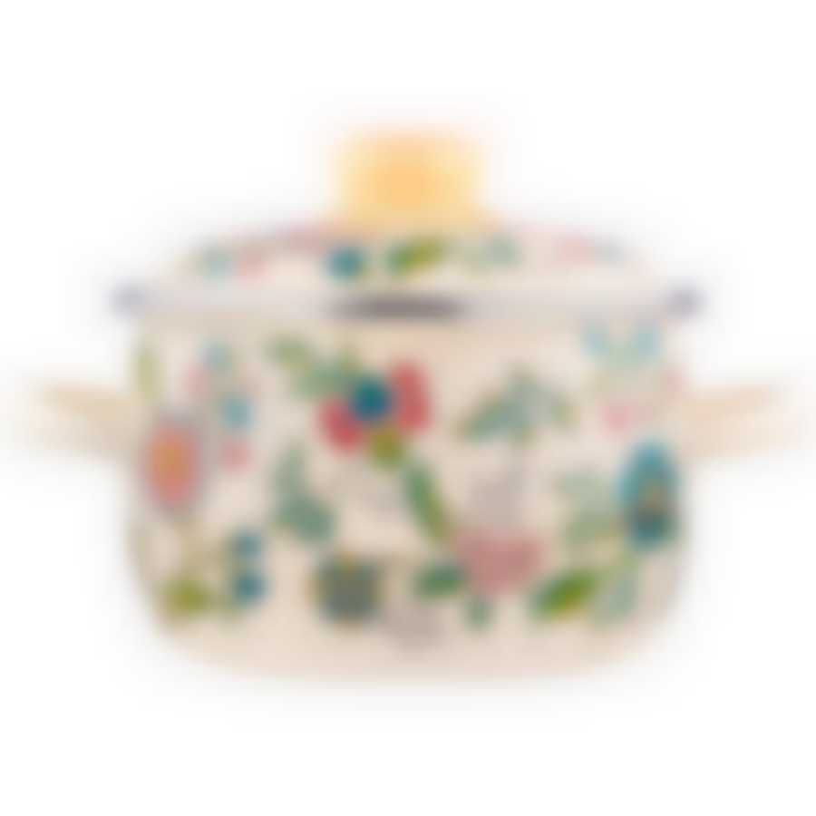 Кастрюля сферическая 2л, слоновая кость, "Луговые цветы"