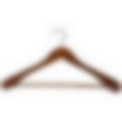 Вешалка костюмная с широкими плечами и перекладиной с ПВХ покрытием, темно-коричневый