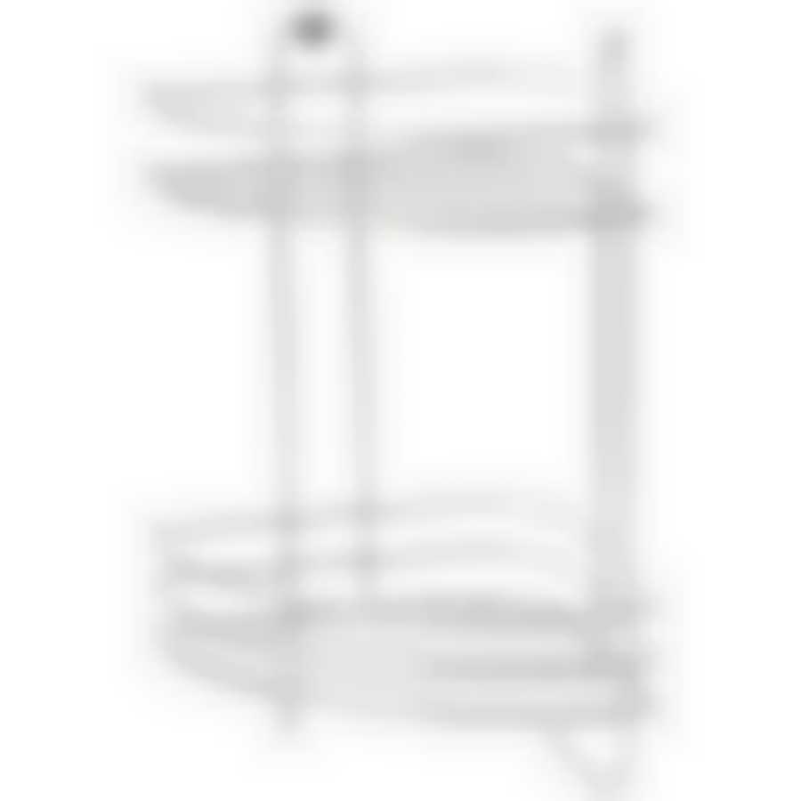 Полка угловая двухъярусная Vento Plus 23*23*41,5 см хром