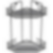 Полка угловая двухъярусная 20,5*20,5*31,5 см (термопластичное покрытие) графит