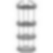 Полка угловая четырёхъярусная 20,5*20,5*72 см (термопластичное покрытие) графит