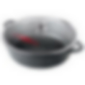 Жаровня литая 32см стеклянная крышка Гранит ТМ Горница, ж7132аг