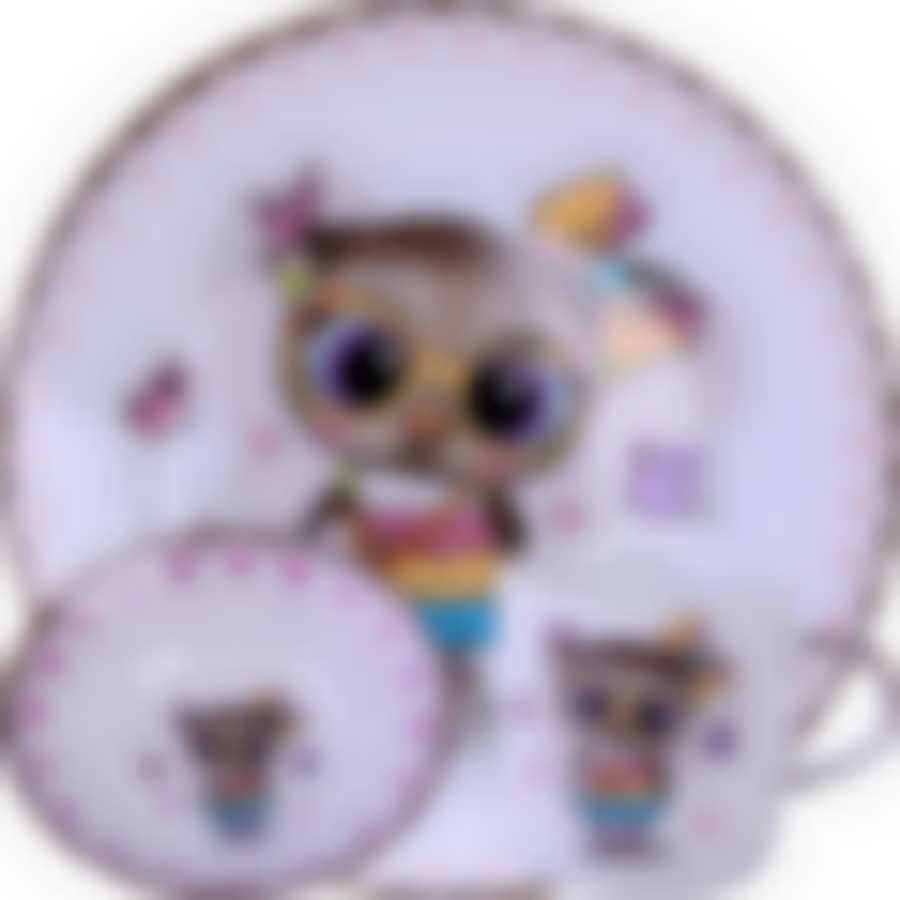 Детский набор посуды 3пр Совенок LR