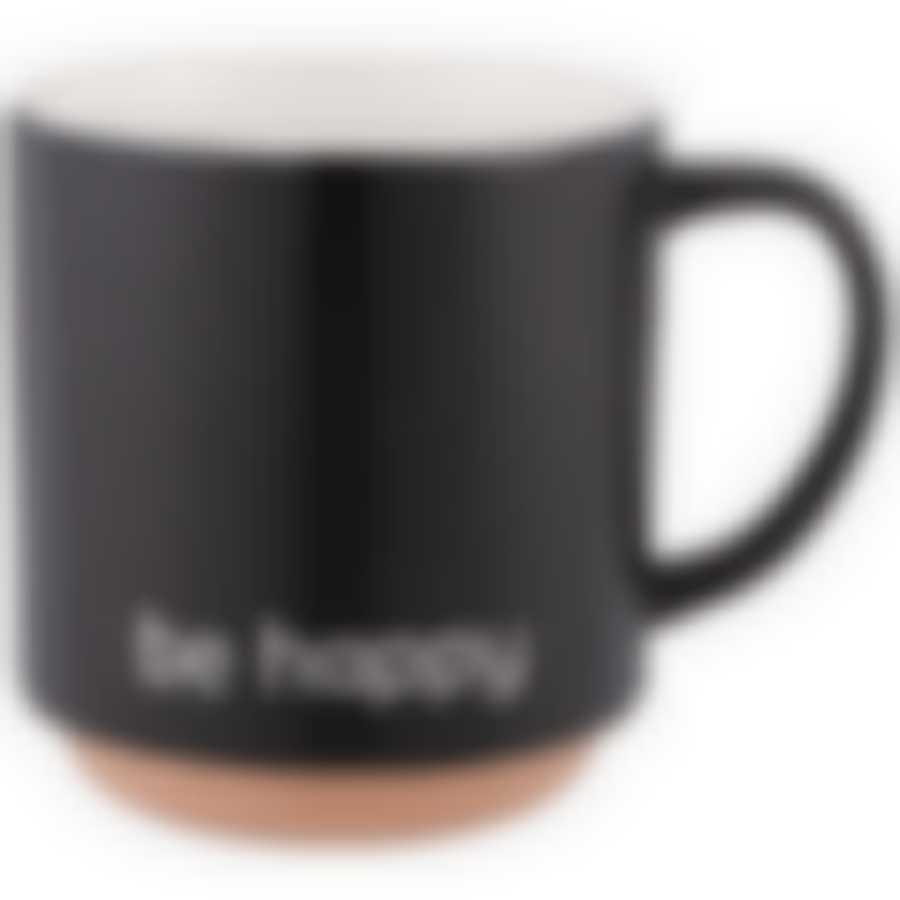 Кружка Be happy 410 мл черная