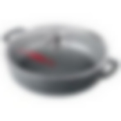 Жаровня литая 28см стеклянная крышка Гранит ТМ Горница, ж2832аг